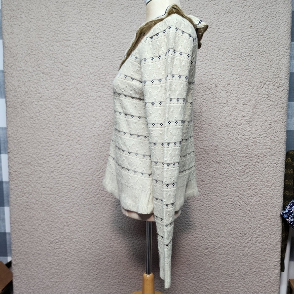 Ray Cassin Button Up Cardigan Beige Sweater Size F see photos for measurements. - Picture 4 of 8
